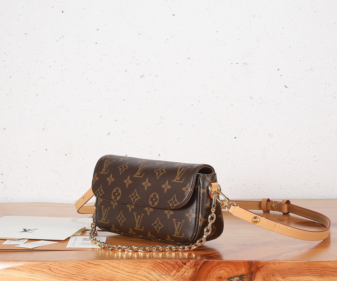 [TOP] Louis Vuitton LV Wallet On Chain Ivy Handbag - 23.5x12x4.3CM