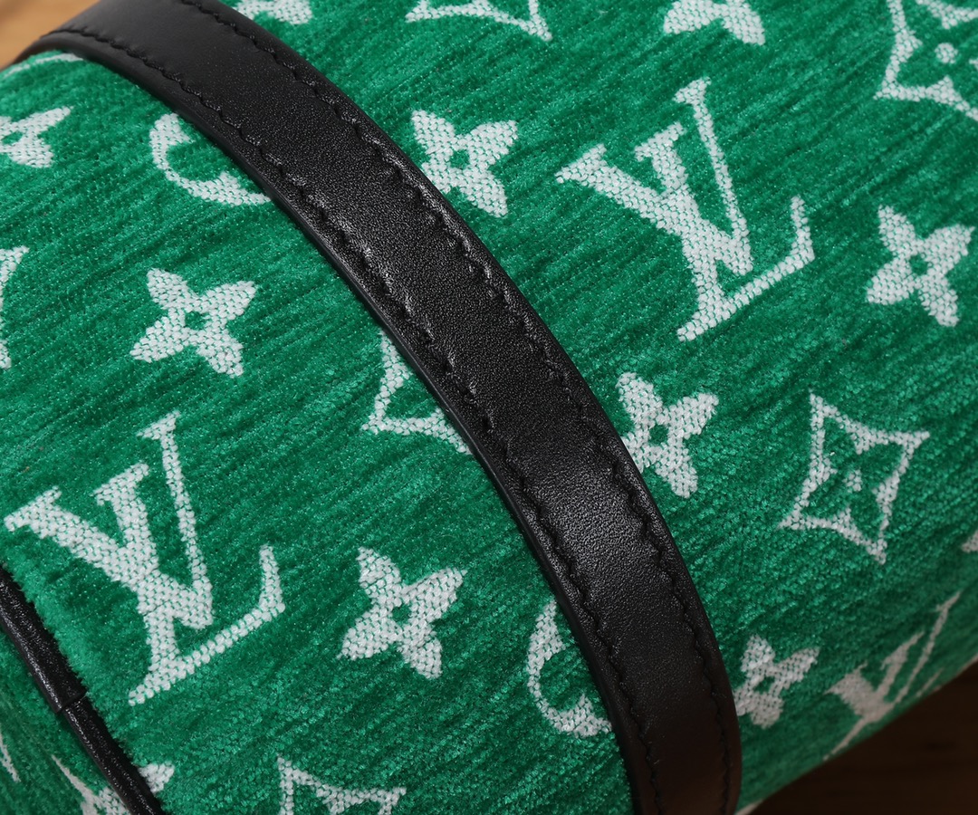 [TOP] Louis Vuitton LV Velvet Handbags 31x15x15cm - Green