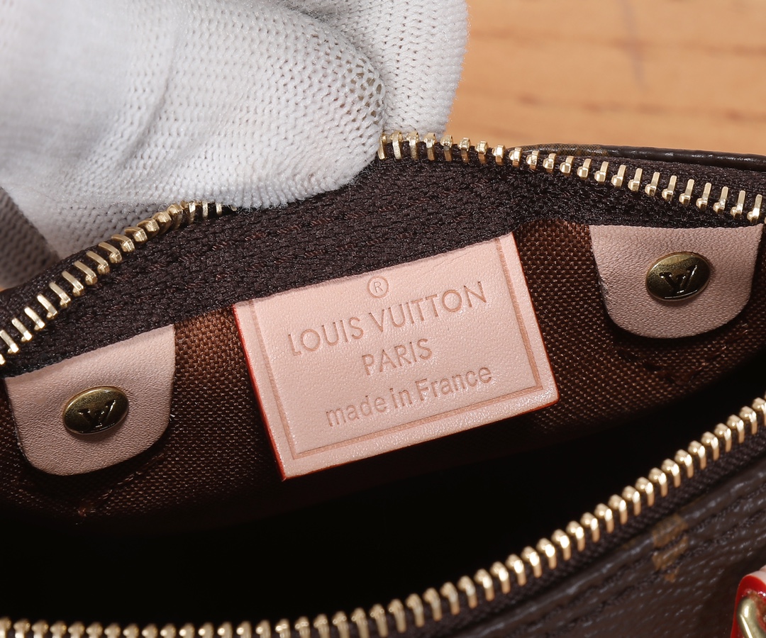 [TOP] Louis Vuitton LV Nano Speedy Handbag Made Of Monogram Canvas 16x12.5x10cm-Brown