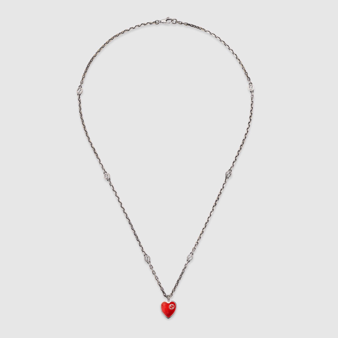 [TOP] GUCCI Enamel Love Necklace