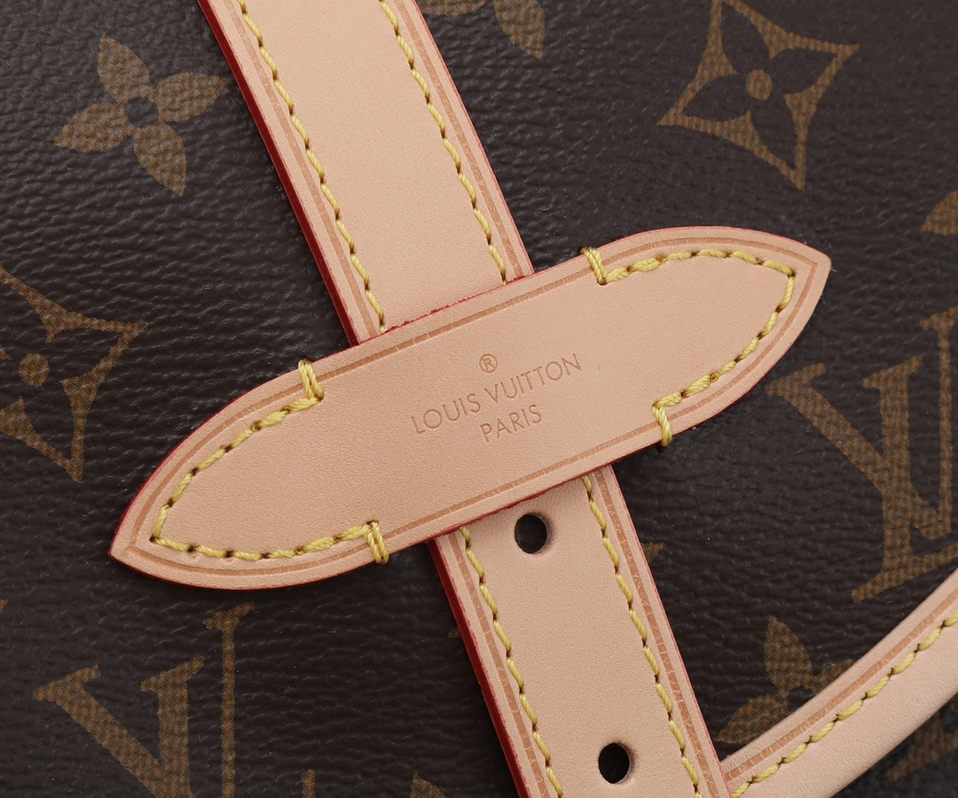 [TOP] Louis Vuitton LV Monogram Cowhide Diane Bag - 28x11x20cm-Brown