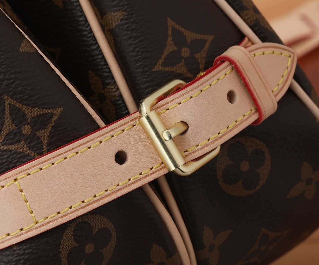 [TOP] Louis Vuitton LV Monogram Cowhide Diane Bag - 28x11x20cm-Brown