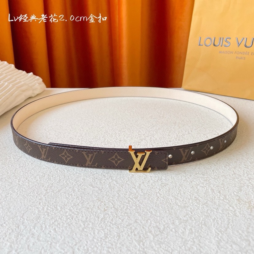 [TOP] Louis Vuitton LV Women's Classic Belt - 2.0CM