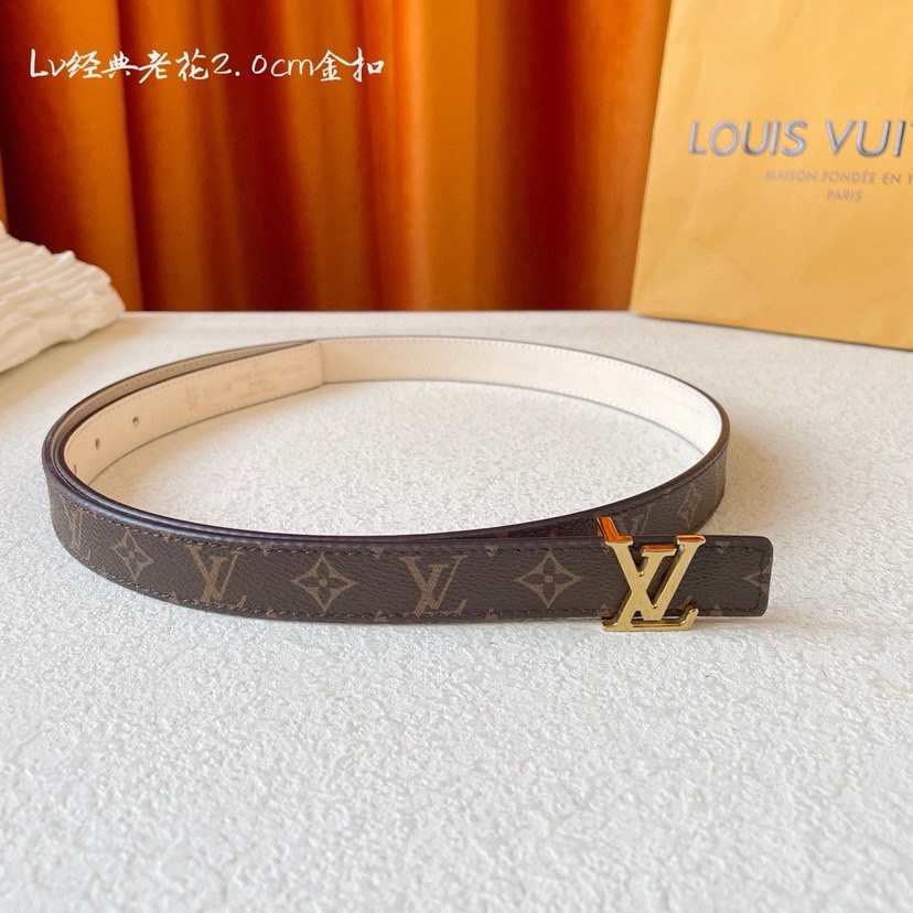 [TOP] Louis Vuitton LV Women's Classic Belt - 2.0CM