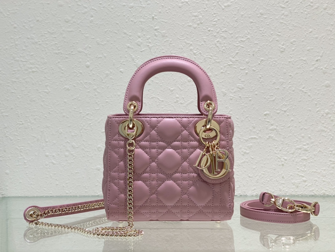 [TOP] Christian Dior Lady Christian Dior Bag 17×15×7cm - 3 Colors&GHW