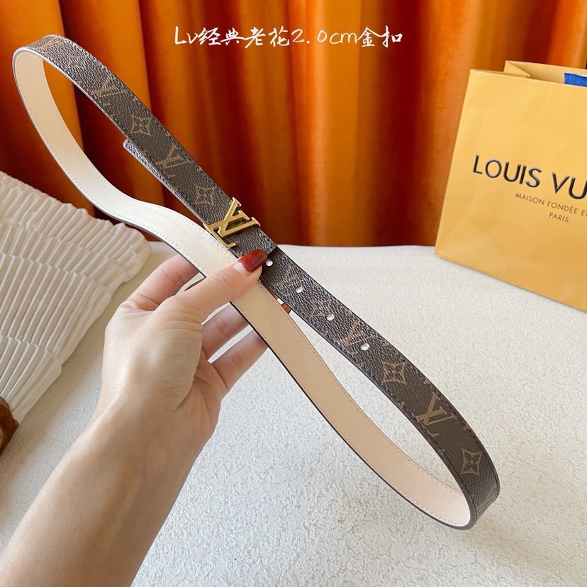 [TOP] Louis Vuitton LV Women's Classic Belt - 2.0CM