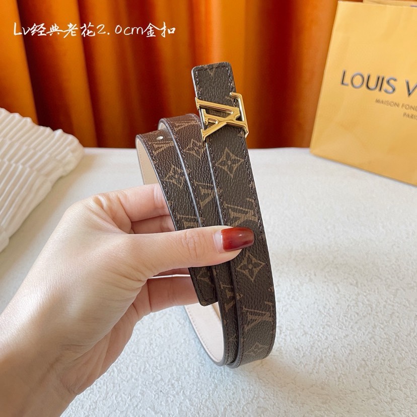 [TOP] Louis Vuitton LV Women's Classic Belt - 2.0CM