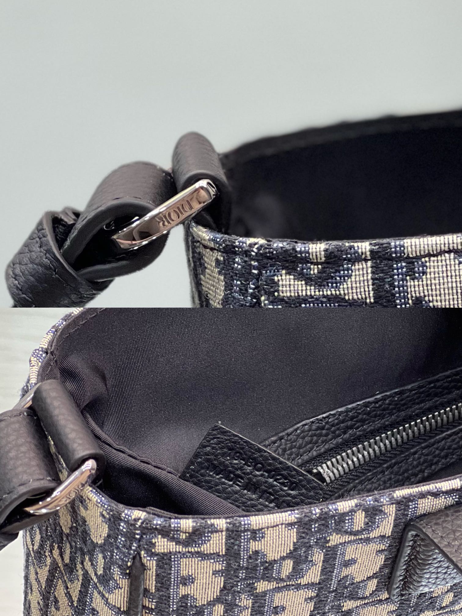 [Top] Christian Dior Men's Using Oblique Printed Fabric Saddle Handbag - 30x33x10CM