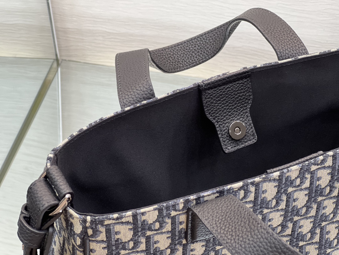 [Top] Christian Dior Men's Using Oblique Printed Fabric Saddle Handbag - 30x33x10CM