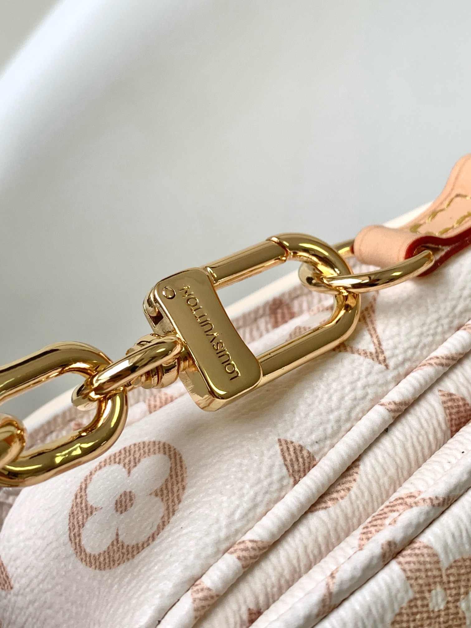 [TOP] Louis Vuitton LV  East West Handbags 21.5x13.5x6cm - White&GHW