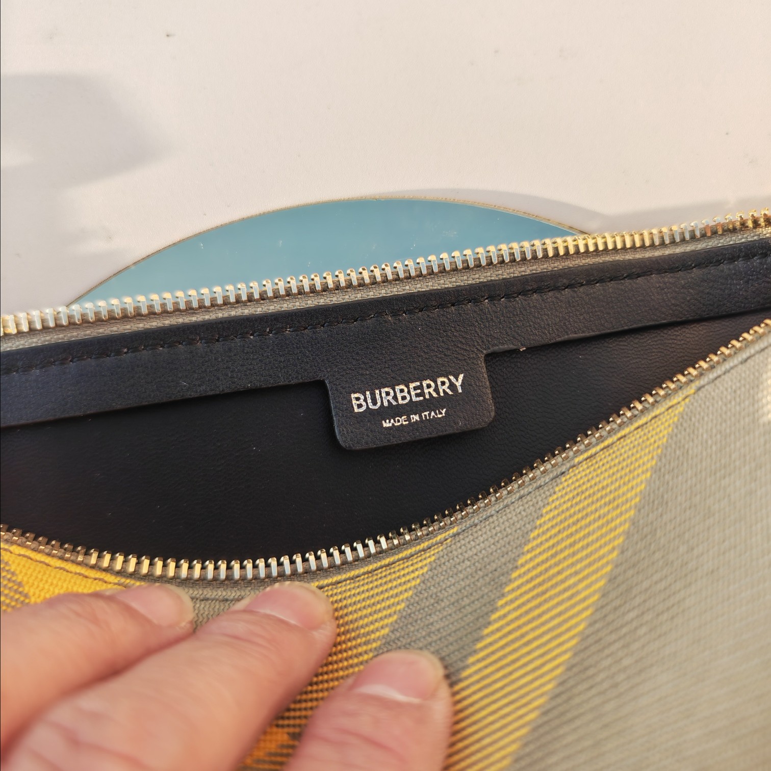 [TOP] BURBERRY Shoulder Bag with Bell Wool Blend  26×5.5×13.5cm - Plaid