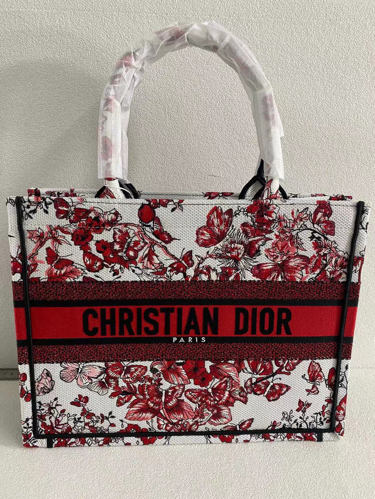 [TOP] Christian Dior Embroidery Tote Handbags 36cm/41cm - 2 Sizes