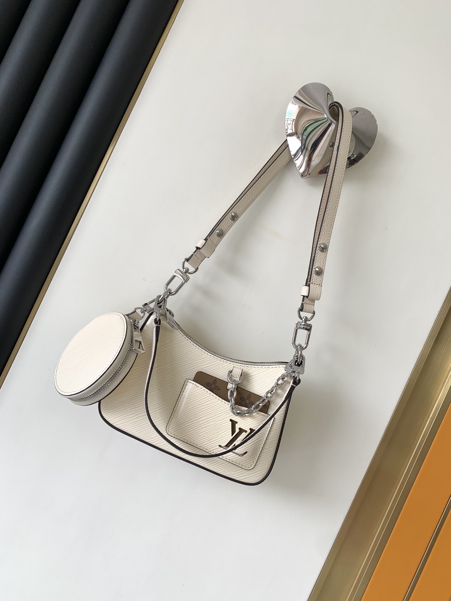 [TOP] Louis Vuitton LV Smooth Cow Leather Marellini Handbag 19x13.5x6.5CM - 4 Colour&SHW