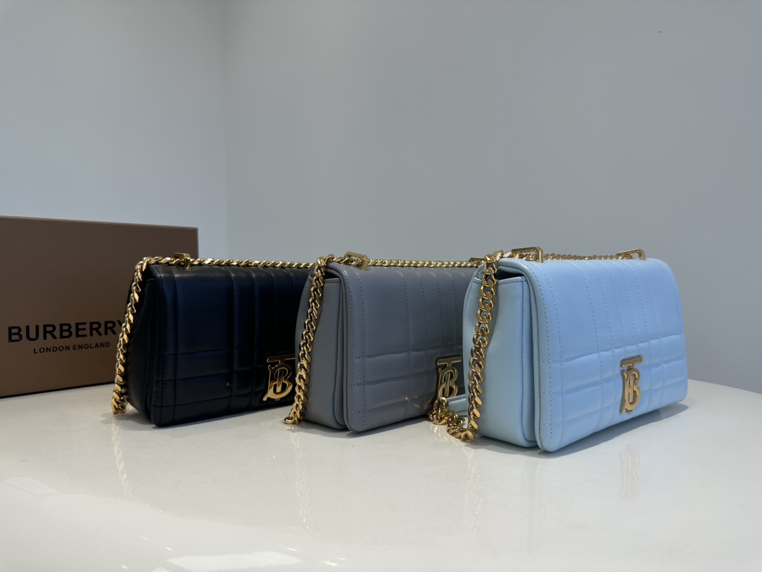 [TOP] BURBERRY Lambskin Lola Bags 23X13X6cm - 3 Color