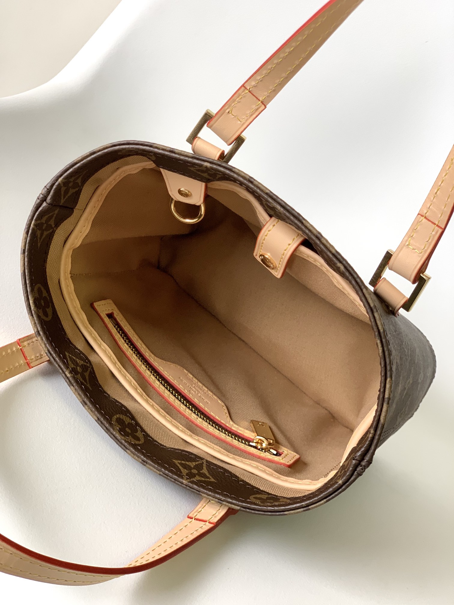 [TOP] Louis Vuitton LV Cow Leather Bucket Bag 23x21x8cm - Brown
