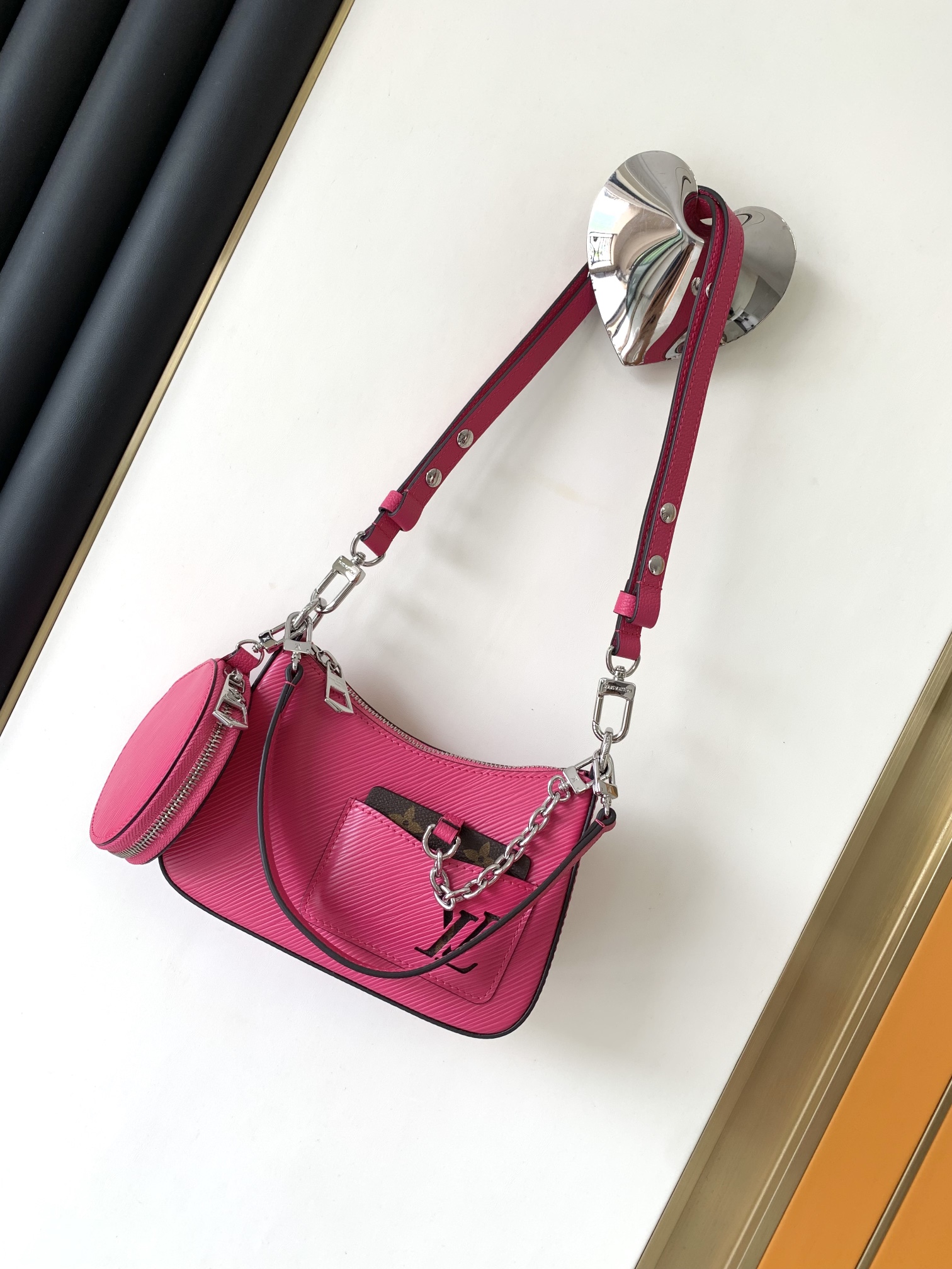[TOP] Louis Vuitton LV Smooth Cow Leather Marellini Handbag 19x13.5x6.5CM - 4 Colour&SHW