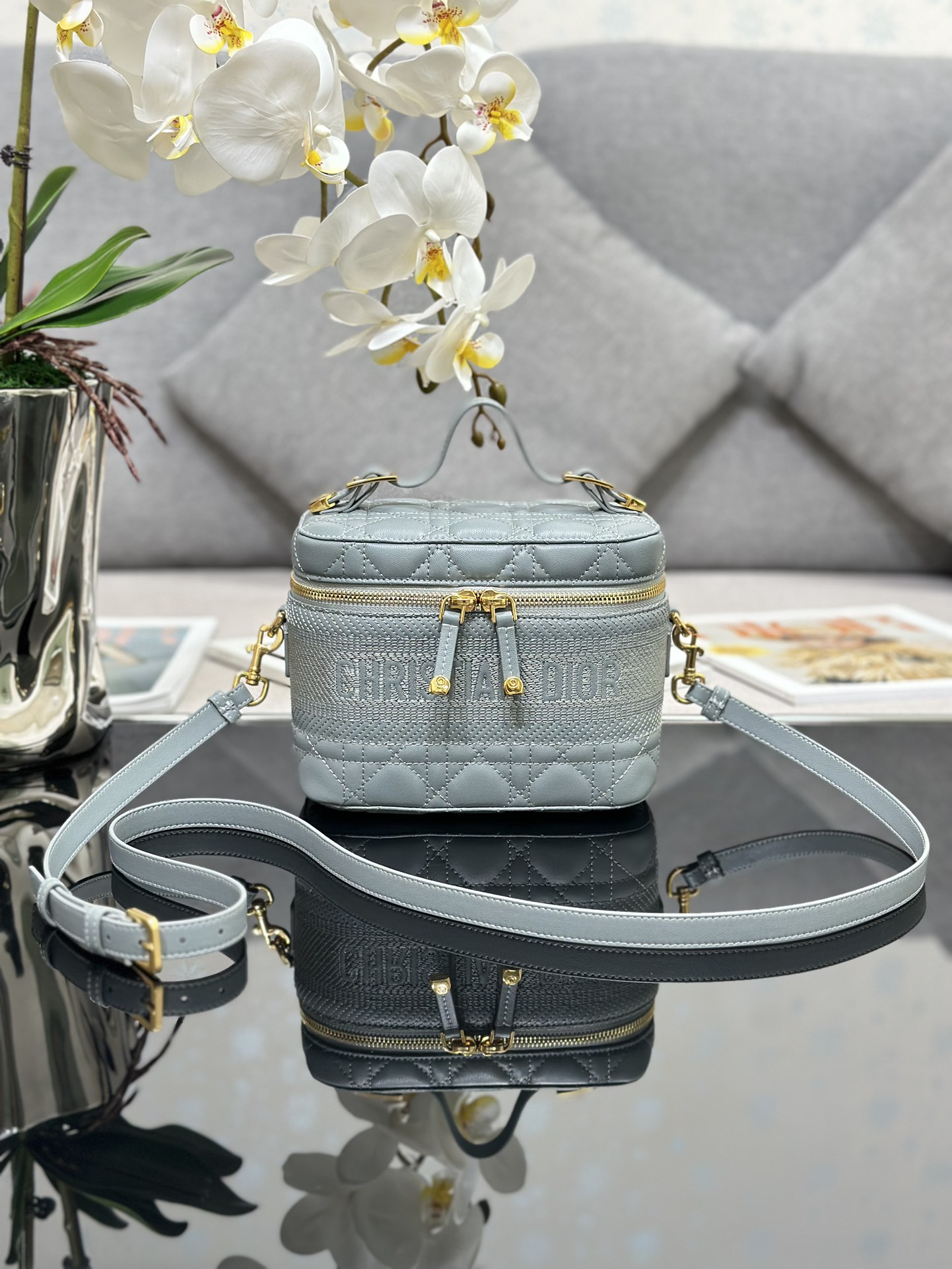 [TOP] Christian Dior Makeup Bag Dior Travel Handbag 18.5x13x10.5cm - 5 Colour