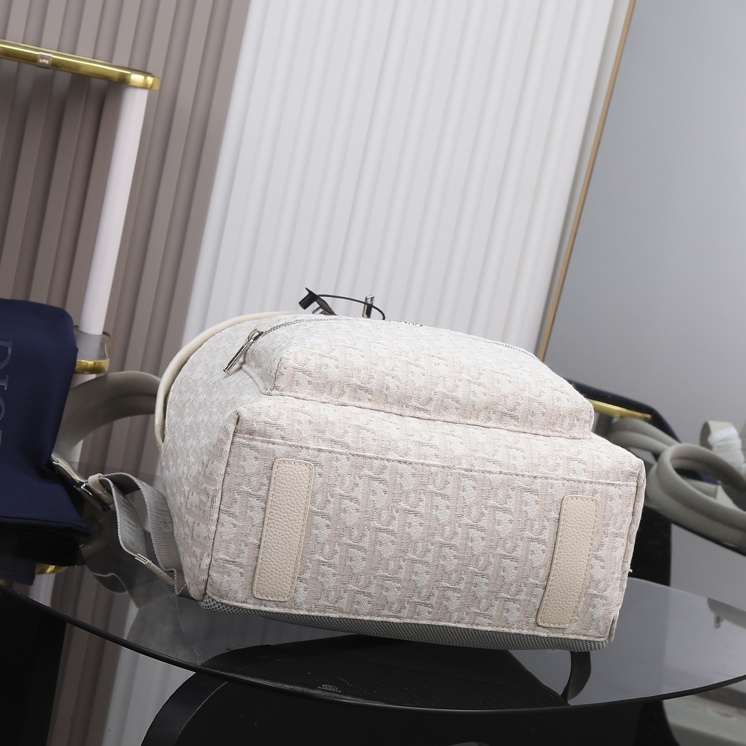 [TOP] Christian Dior Obliqu Backpack Embellished With Cowhide - 30x42x15cm