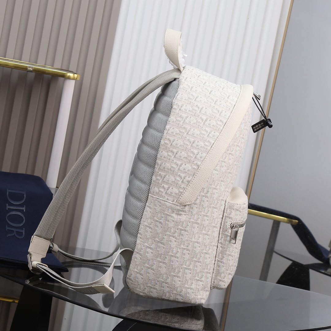 [TOP] Christian Dior Obliqu Backpack Embellished With Cowhide - 30x42x15cm