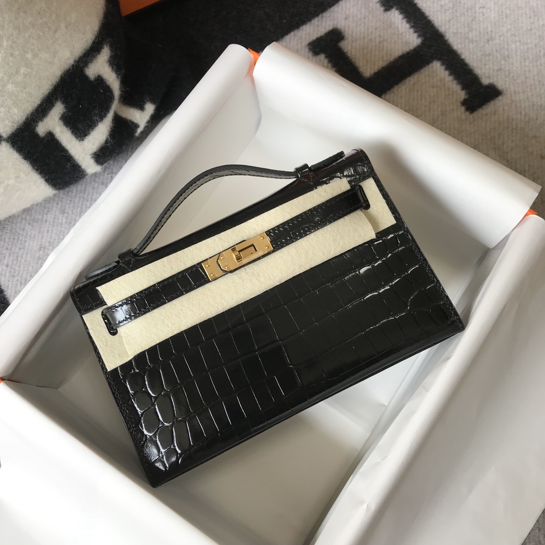 [TOP] HERMES Kelly Pochette Bags 22CM - 7 Colors&GHW