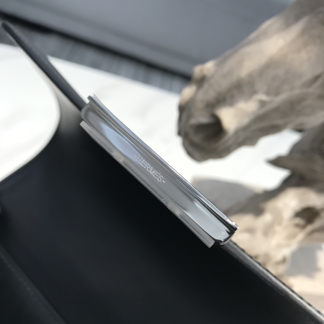 [TOP] HERMES Constance Box Calf 19/24CM - Black&SHW