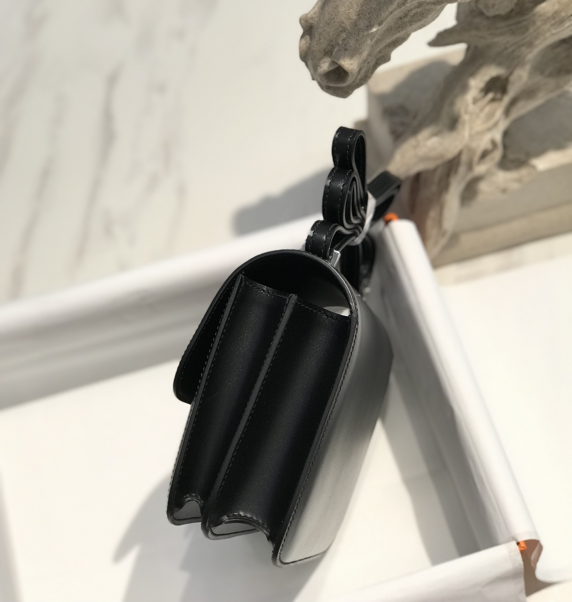 [TOP] HERMES Constance Box Calf 19/24CM - Black&SHW