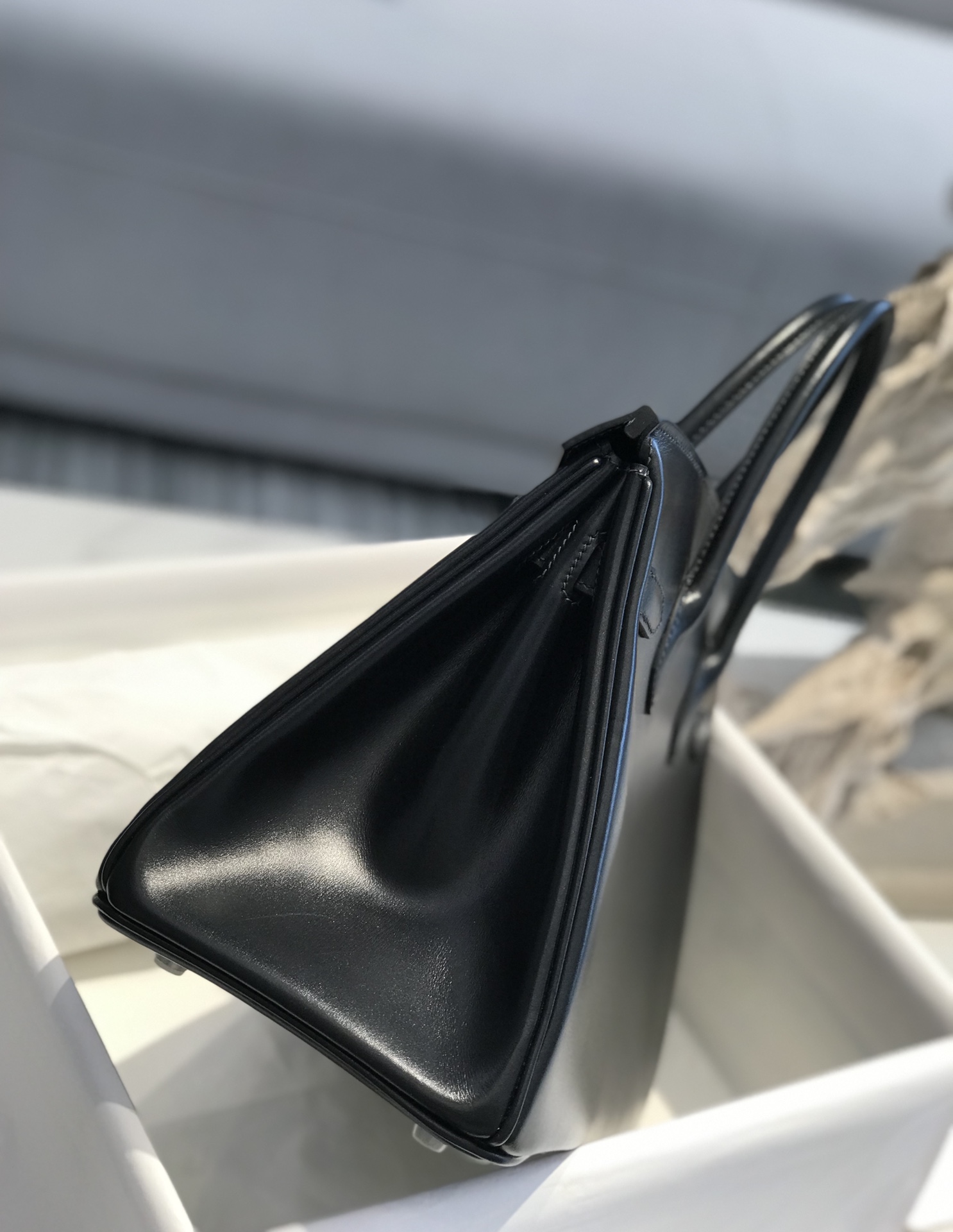 [TOP] HERMES Birkin Box Calf Bags 25cm/30cm - Black&SHW