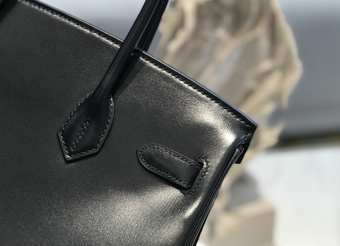 [TOP] HERMES Birkin Box Calf Bags 25cm/30cm - Black&SHW