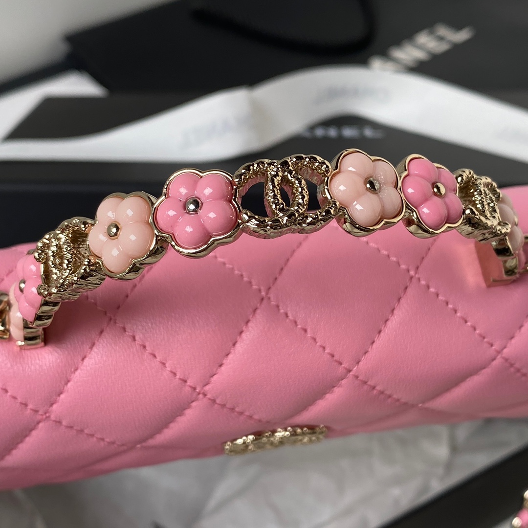 [TOP] CHANEL Flower Franc Handle Woc Bags - 17cm - 2 Colors & GHW