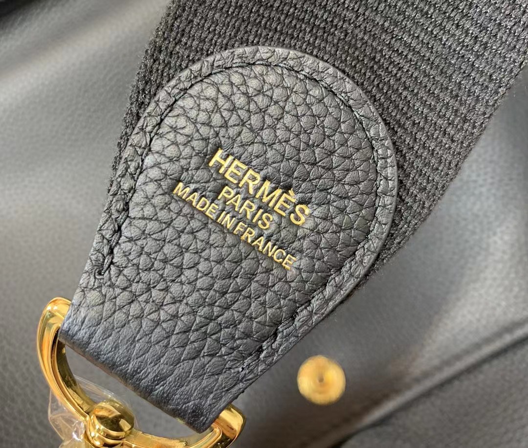 [TOP] HERMES Evelyne Bags 28CM - Black&Gold