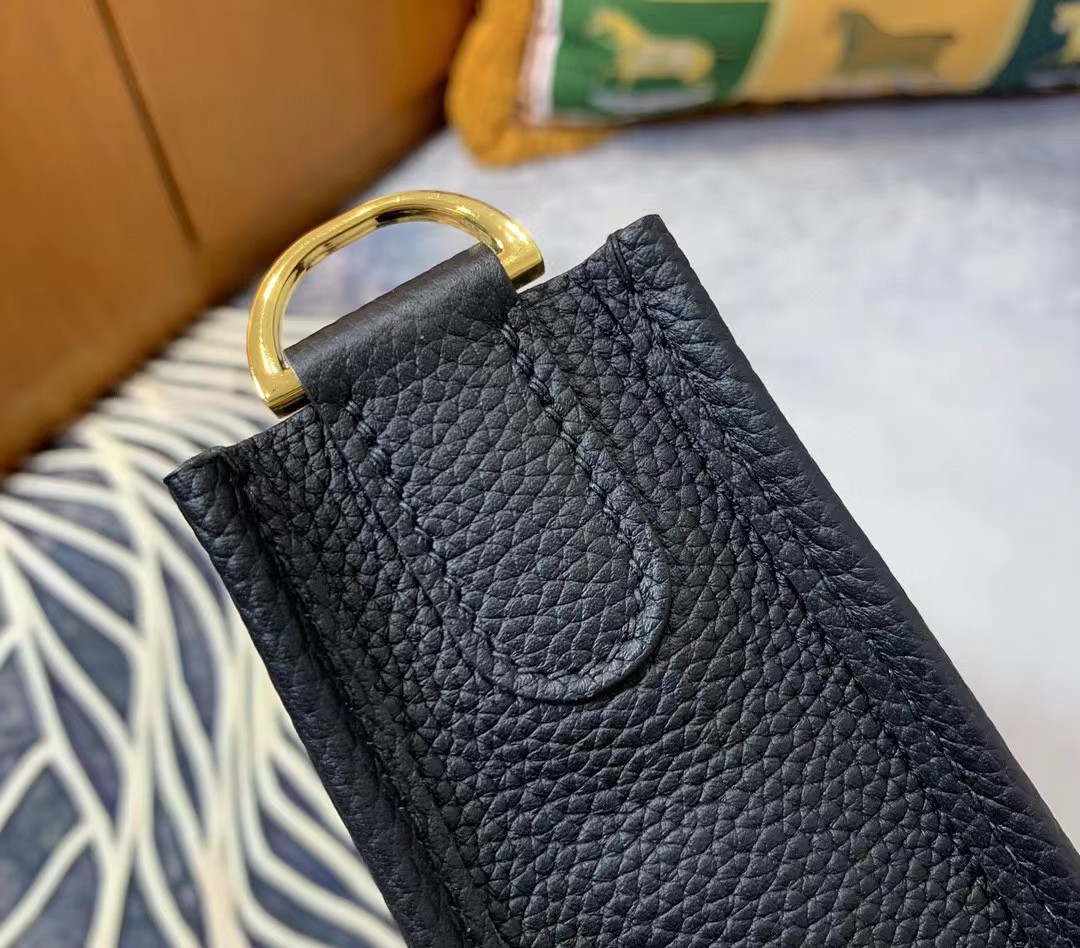 [TOP] HERMES Evelyne Bags 28CM - Black&Gold