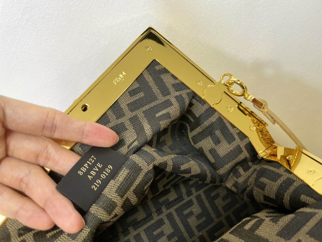 [TOP] FENDI Crinkled Gold First Bags - 2 Sizes - Golden