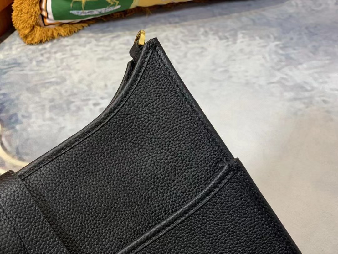 [TOP] HERMES Evelyne Bags 28CM - Black&Gold