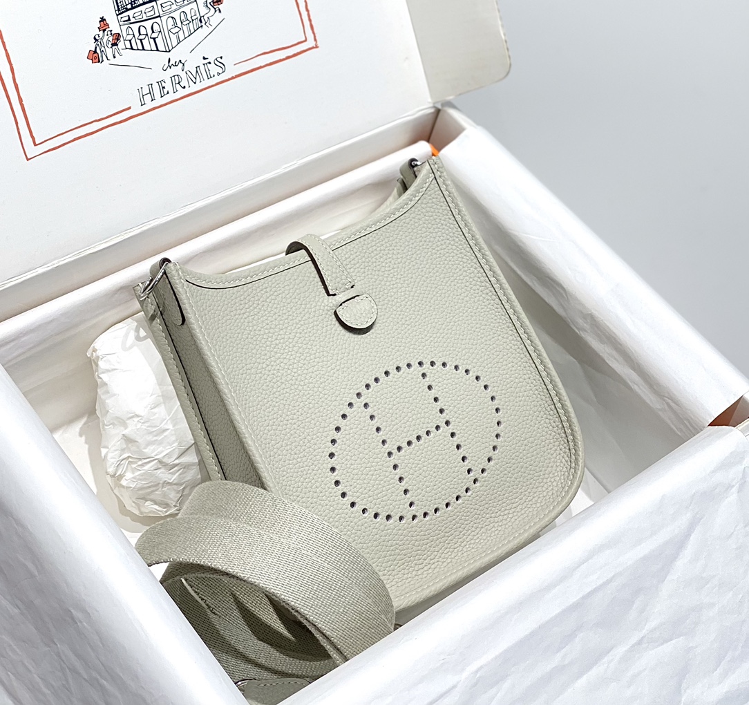 [TOP] HERMES Togo Leather Mini Evelyne Bags 18cm - 12 Colors - GHW&SHW
