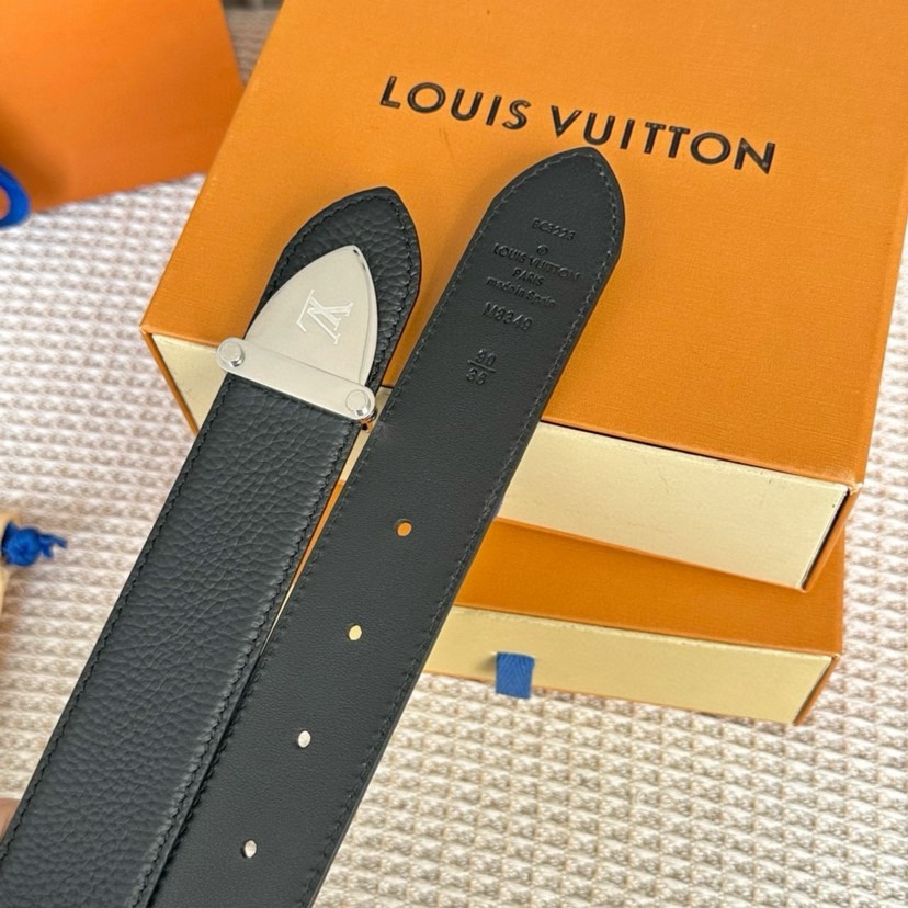 [TOP] Louis Vuitton LV Lychee Patterned Cowhide Belts - 3.5CM