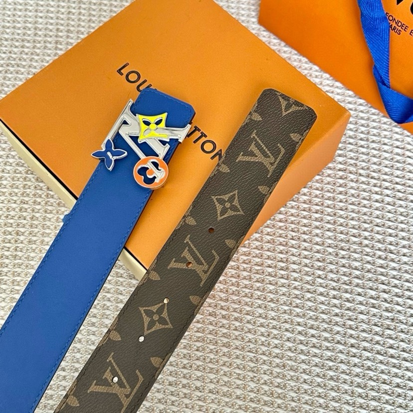 [TOP] Louis Vuitton LV Men's Leather Belts - 4CM