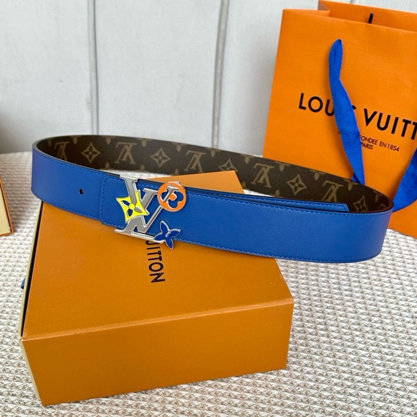 [TOP] Louis Vuitton LV Men's Leather Belts - 4CM