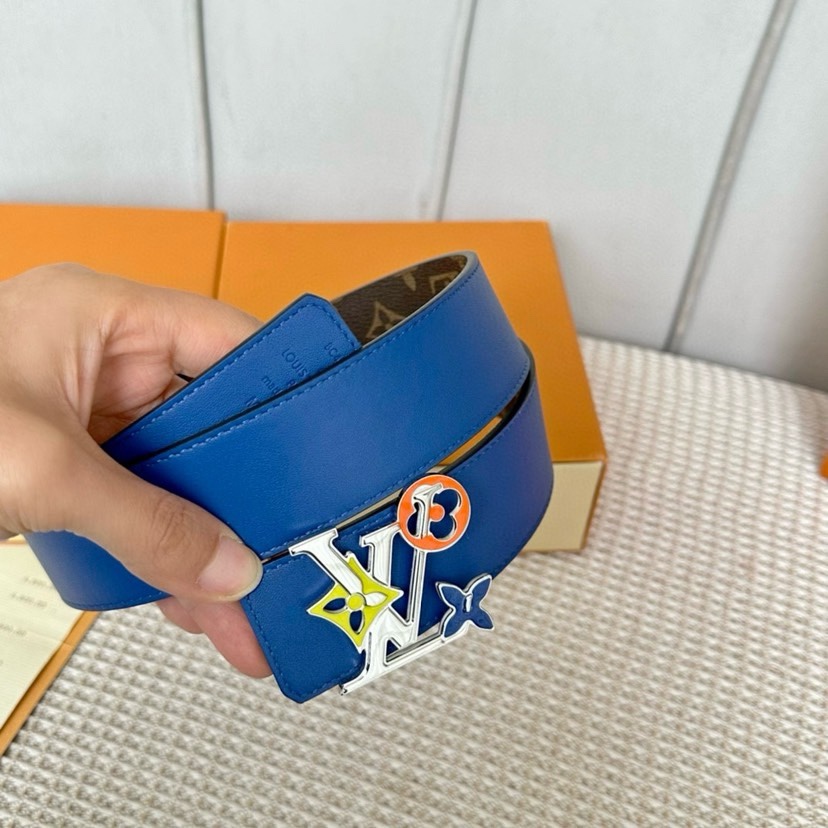 [TOP] Louis Vuitton LV Men's Leather Belts - 4CM