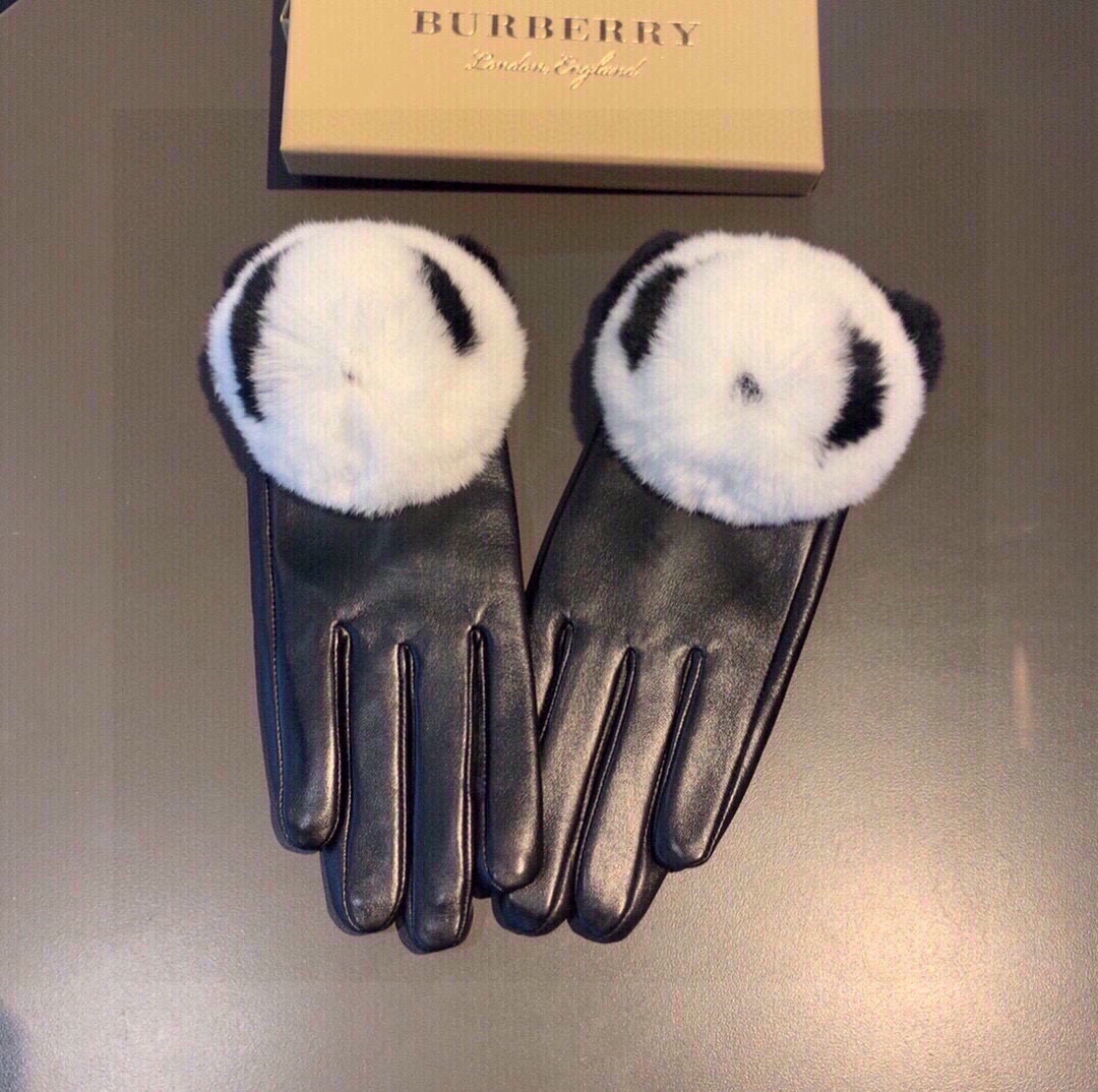 [TOP] BURBERRY Cute Velvet Touch Screen Gloves - 2 Color