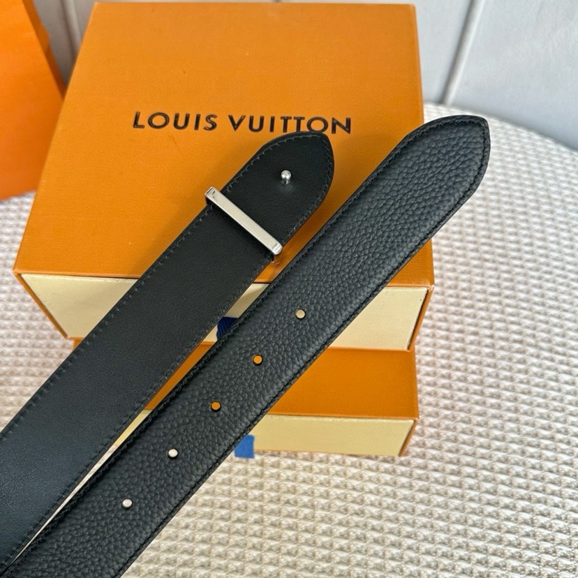[TOP] Louis Vuitton LV Lychee Patterned Cowhide Belts - 3.5CM
