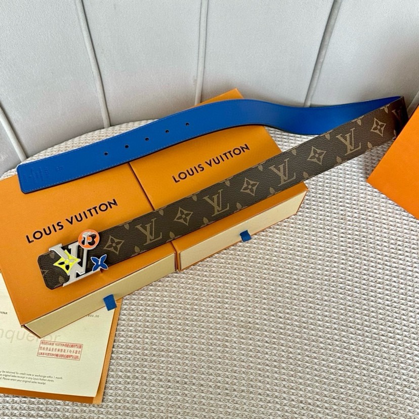 [TOP] Louis Vuitton LV Men's Leather Belts - 4CM