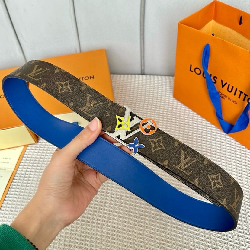 [TOP] Louis Vuitton LV Men's Leather Belts - 4CM