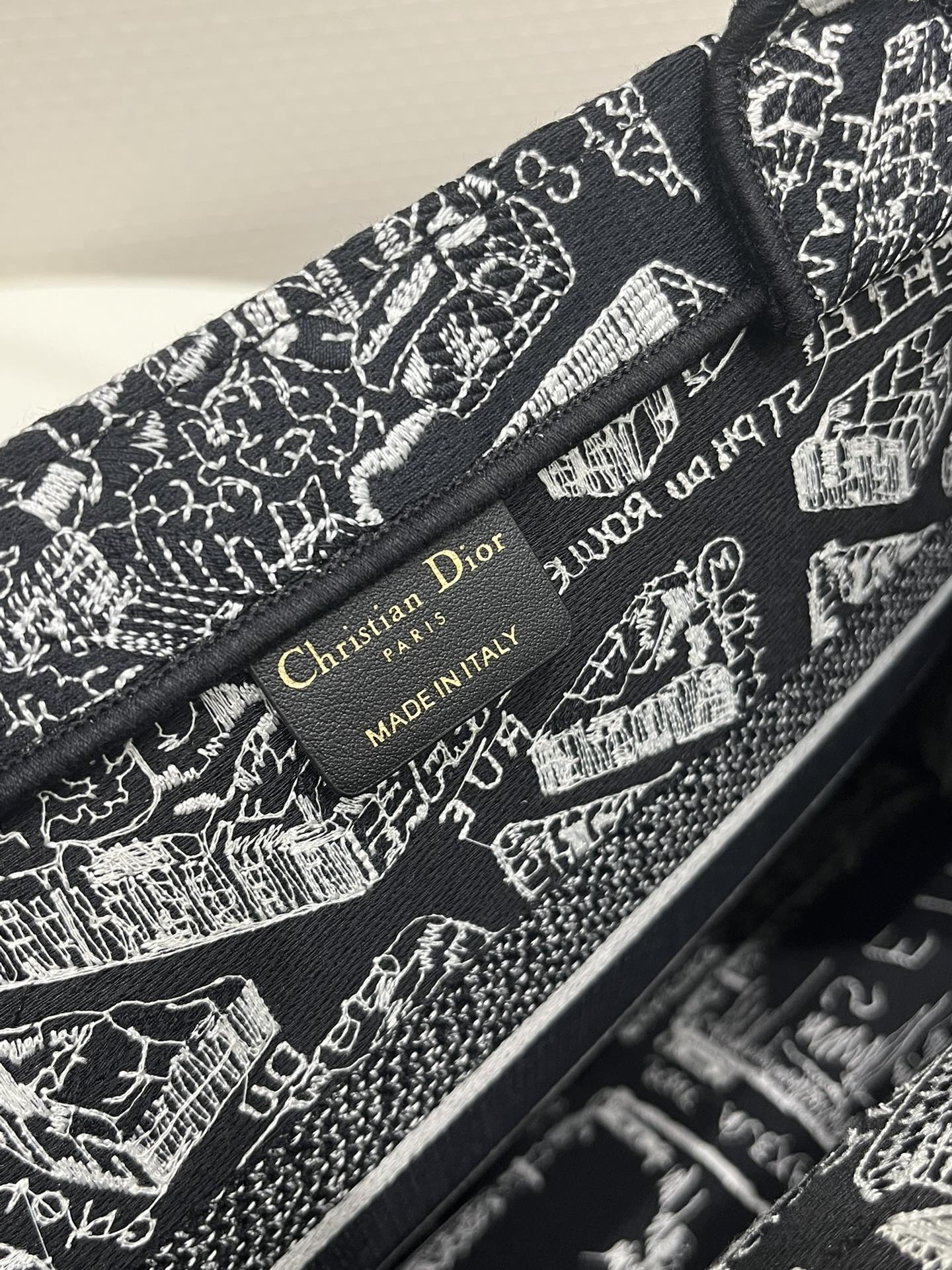 [TOP] Christian Dior Medium Book Tote Bags - 36*18*28cm - Paris Map Pattern