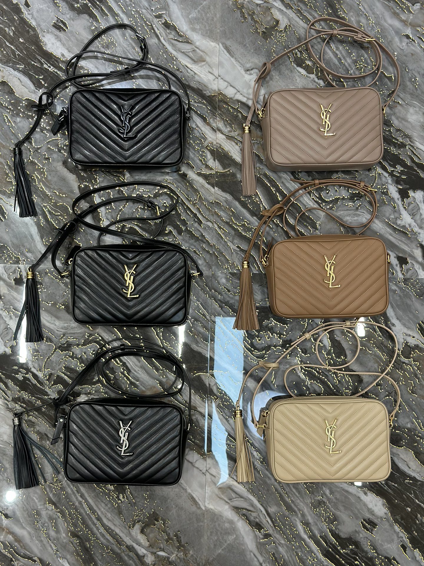 [TOP] Yves Saint Laurent YSL Cowhide Tassel Lou Camera Bags 23x16x6cm - 6 Colors