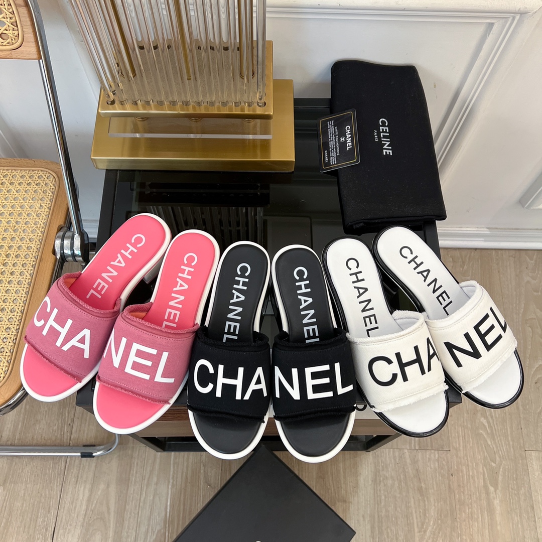 [TOP] CHANEL Sheepskin Velvet Slippers - 3 Colour