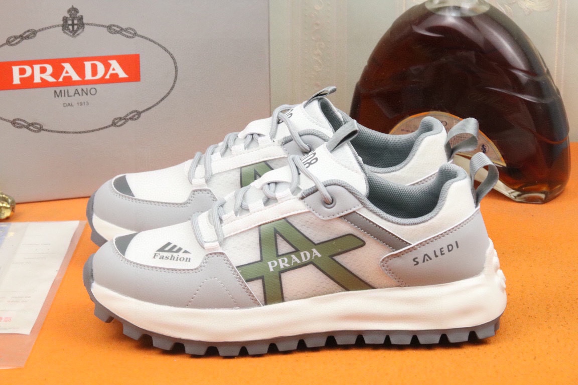 [TOP] PRADA Ice Silk Mesh Fabric Sports Shoes - 2 Colors