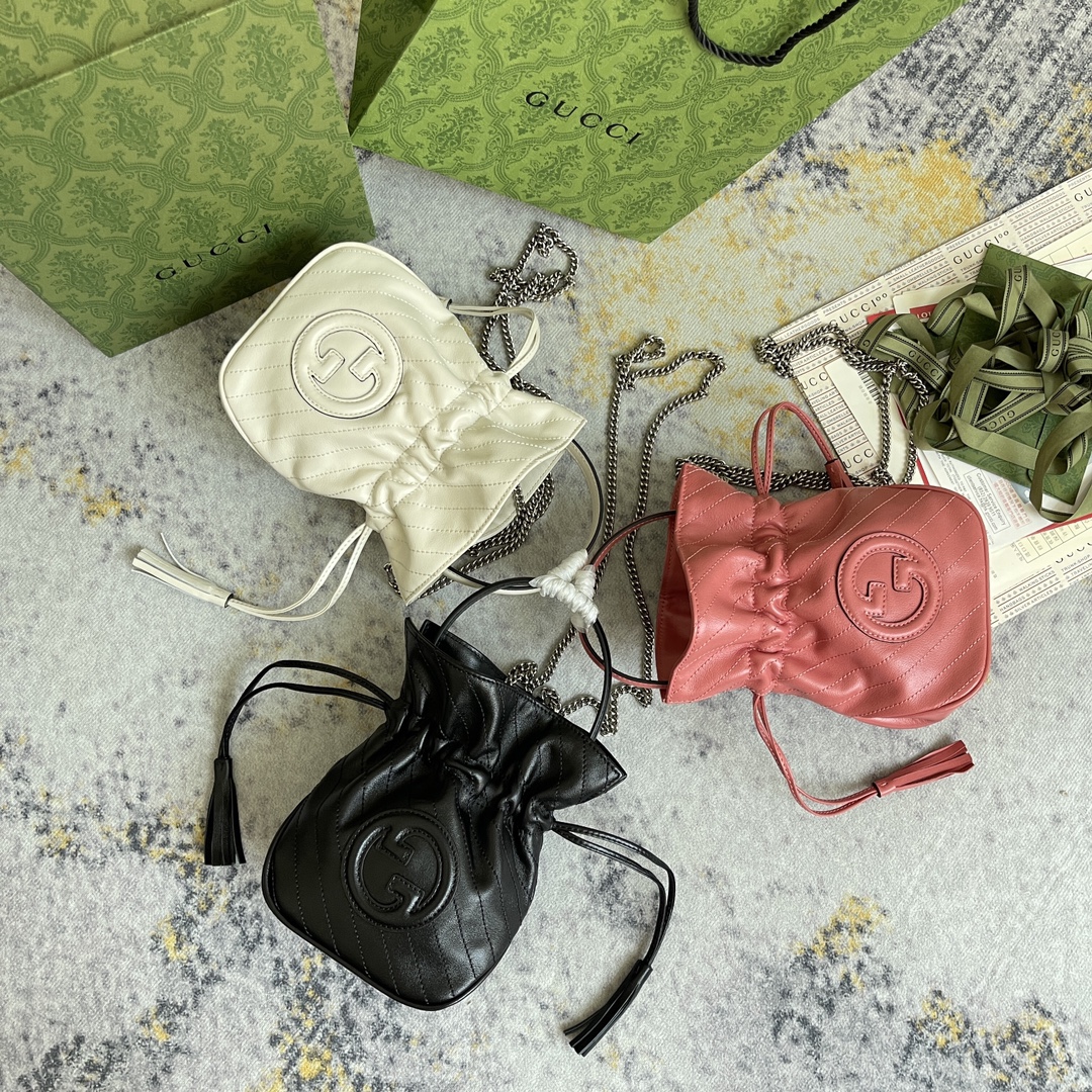 [TOP] GUCCI Chain Bucket Bags 19X15X8CM - 3 Colors