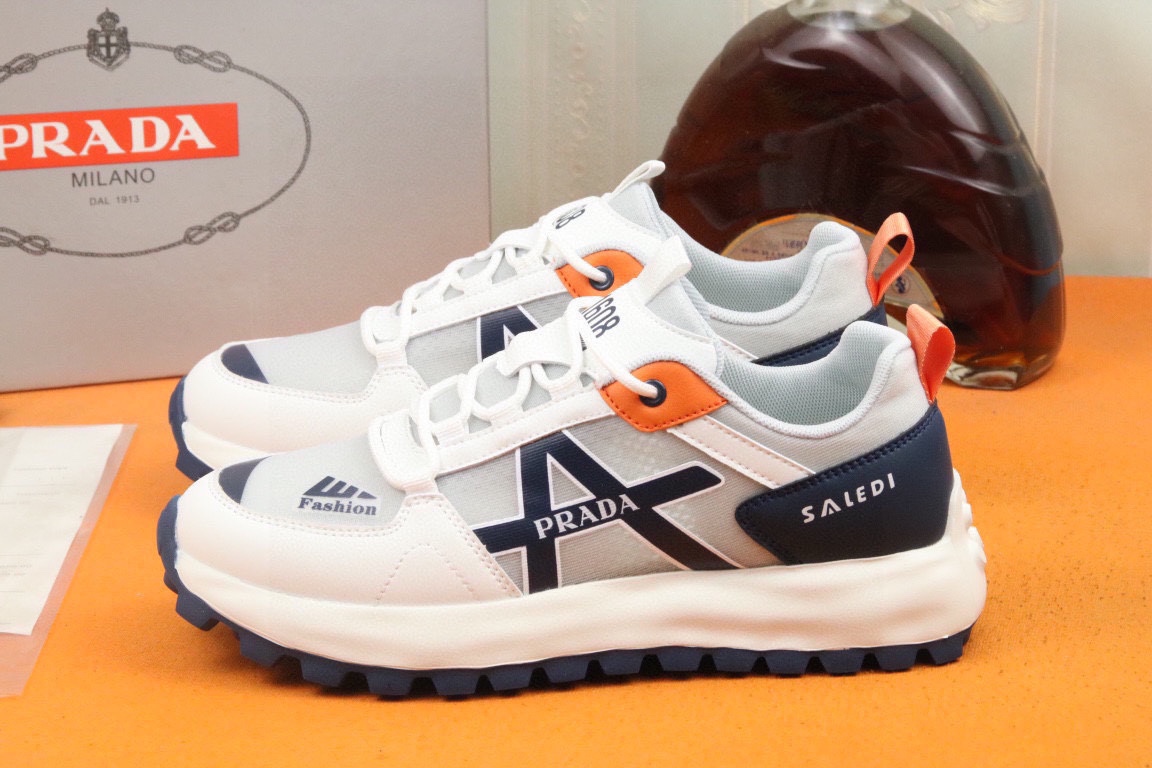 [TOP] PRADA Ice Silk Mesh Fabric Sports Shoes - 2 Colors