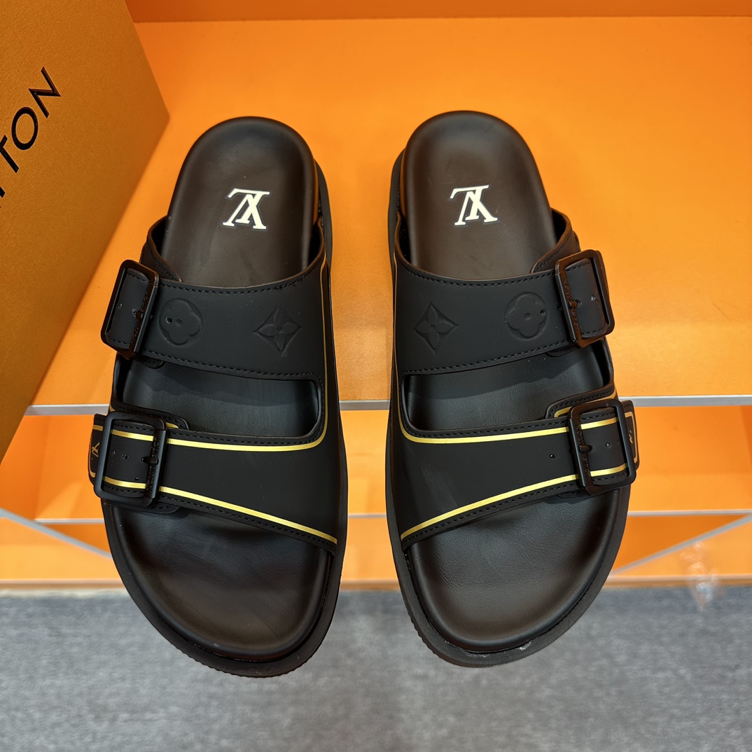 [TOP] Louis Vuitton LV Oblique Thick Soled Slippers - 7 Colors