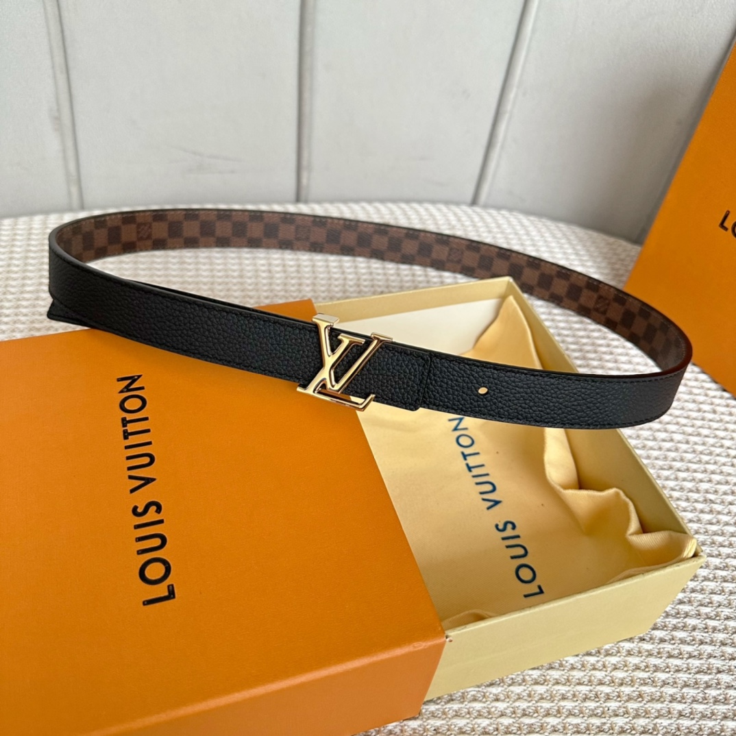 [TOP] Louis Vuitton LV Double Sided Cowhide Belts - 2.5CM